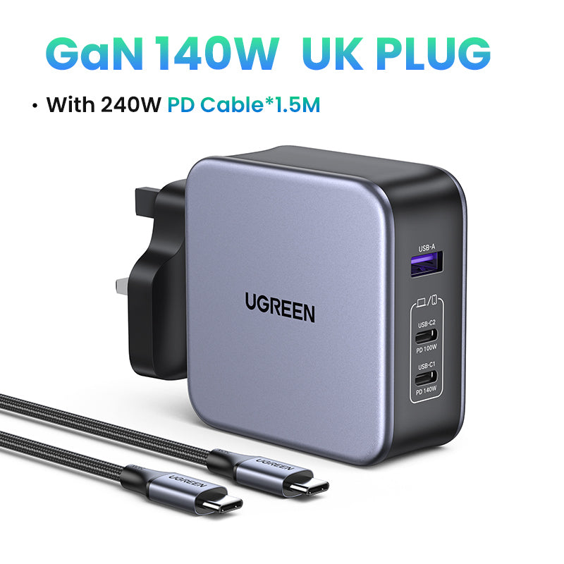 UGREEN Nexode 140W GaN 3-Port USB Wall Charger
